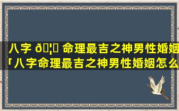 八字 🦍 命理最吉之神男性婚姻「八字命理最吉之神男性婚姻怎么样」